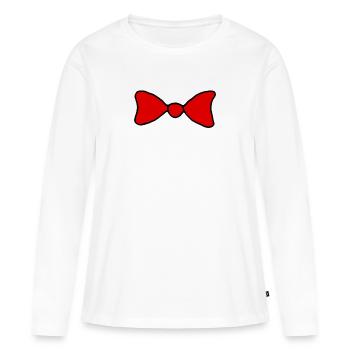 Mouche, geek, geek - T-shirt manches longues Premium bio Femme - blanc - Devant - Julia (174cm)