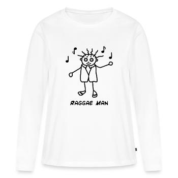 Reggae dance music - T-shirt manches longues Premium bio Femme - blanc - Devant - Julia (174cm)