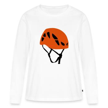 Casque d'escalade - T-shirt manches longues Premium bio Femme - blanc - Devant - Julia (174cm)