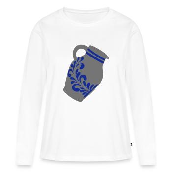 HESSEN BEMBEL - FRANKFURTER APFELWEIN BEMBEL - Frauen Premium Bio Langarmshirt - Weiß - Vorne - Julia (174cm)