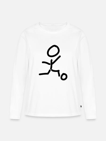 fußball - Frauen Premium Bio Langarmshirt - Weiß