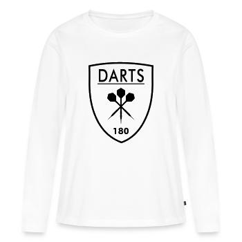 Darts Crest - Dart Wappen - Frauen Premium Bio Langarmshirt - Weiß - Vorne - Julia (174cm)