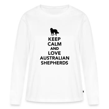Australian shepherd - Frauen Premium Bio Langarmshirt - Weiß - Vorne - Julia (174cm)