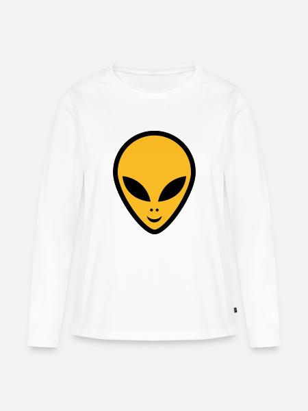 alien - Frauen Premium Bio Langarmshirt - Weiß