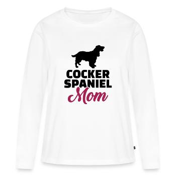 Cocker Spaniel - T-shirt manches longues Premium bio Femme - blanc - Devant - Julia (174cm)