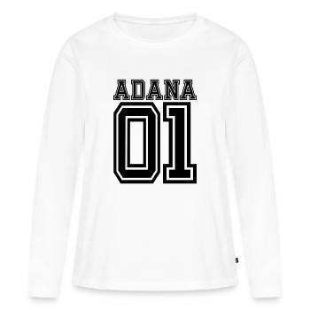 Adana 01 Turquie - T-shirt manches longues Premium bio Femme - blanc - Devant - Julia (174cm)