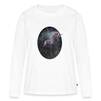 When the end is near begin the dreams - Frauen Premium Bio Langarmshirt - Weiß - Vorne - Julia (174cm)