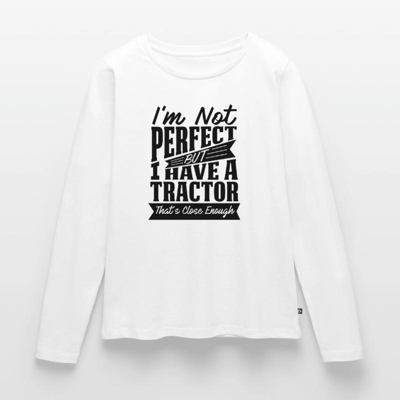 PERFEKT MIT SCHLEPPER Frauen Premium Bio Langarmshirt