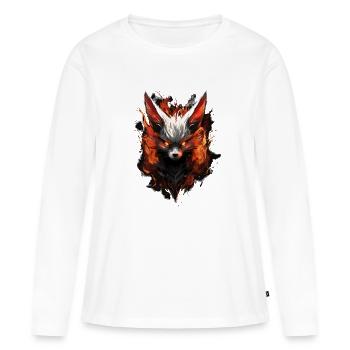 Volpe Demone Fennec Demon Fox - Women's Premium Organic Long Sleeve Shirt - white - Front - Julia (174cm)