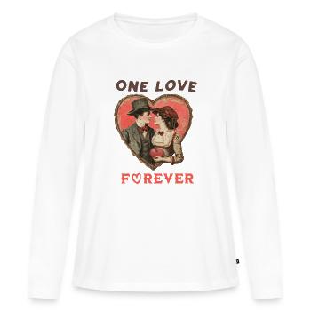 Ewige Liebe - Frauen Premium Bio Langarmshirt - Weiß - Vorne - Julia (174cm)