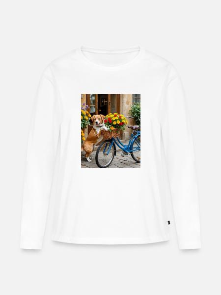 Pretty - Frauen Premium Bio Langarmshirt - Weiß