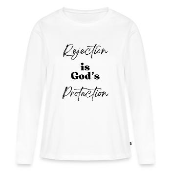 Le rejet est la protection de Dieu - T-shirt manches longues Premium bio Femme - blanc - Devant - Julia (174cm)