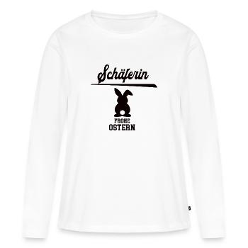 Schäferin Frohe Ostern Ostergeschenk Schäferei - Frauen Premium Bio Langarmshirt - Weiß - Vorne - Julia (174cm)