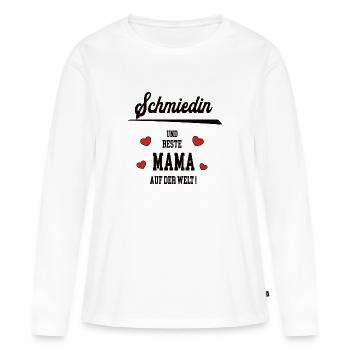 Beste Mama Schmiedin Muttertag Geburtstag Mutter - Frauen Premium Bio Langarmshirt - Weiß - Vorne - Julia (174cm)