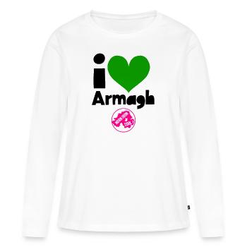 Armagh - T-shirt manches longues Premium bio Femme - blanc - Devant - Julia (174cm)