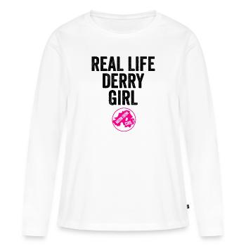 Real life Derry Girls - Women's Premium Organic Long Sleeve Shirt - white - Front - Julia (174cm)