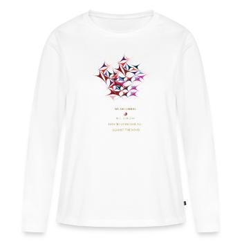 génie - T-shirt manches longues Premium bio Femme - blanc - Devant - Julia (174cm)