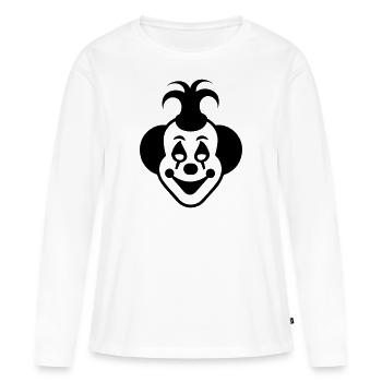 Clown - Frauen Premium Bio Langarmshirt - Weiß - Vorne - Julia (174cm)