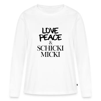 schickimicki - T-shirt manches longues Premium bio Femme - blanc - Devant - Julia (174cm)