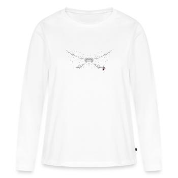Mite - T-shirt manches longues Premium bio Femme - blanc - Devant - Julia (174cm)