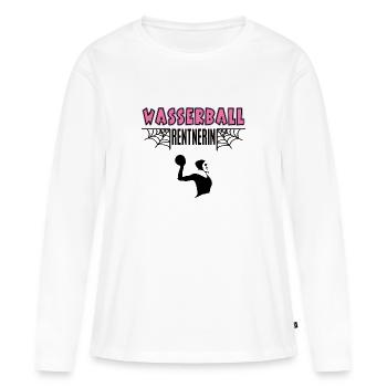 Wasserball Rentnerin Wasserballerin Rente Spiel - Frauen Premium Bio Langarmshirt - Weiß - Vorne - Julia (174cm)