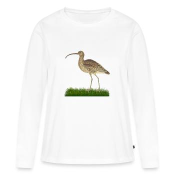Vogel - Frauen Premium Bio Langarmshirt - Weiß - Vorne - Julia (174cm)