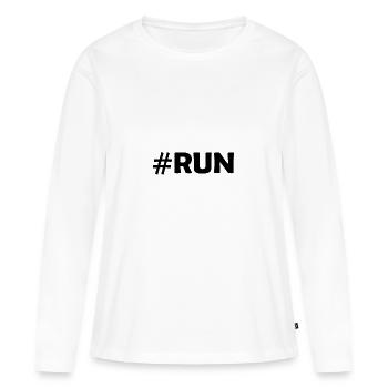 Running Run #Run Sport Running Sport - Women's Premium Organic Long Sleeve Shirt - white - Front - Julia (174cm)
