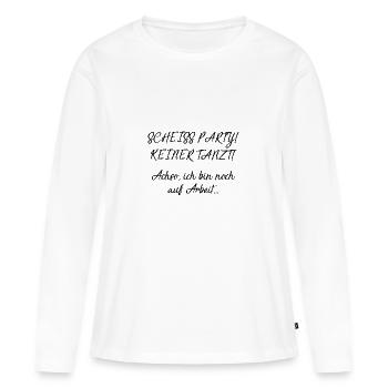 Arbeit - Frauen Premium Bio Langarmshirt - Weiß - Vorne - Julia (174cm)