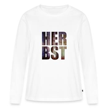 automne - T-shirt manches longues Premium bio Femme - blanc - Devant - Julia (174cm)