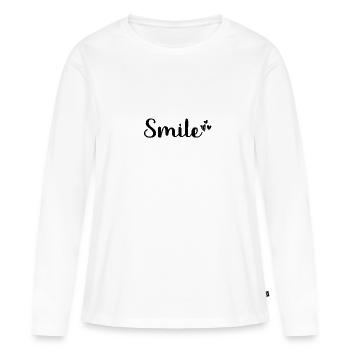 Proverbes - T-shirt manches longues Premium bio Femme - blanc - Devant - Julia (174cm)