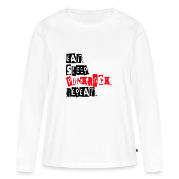 Punk rock punk rock festival de musique cadeau - T-shirt manches longues Premium bio Femme - blanc - Devant - Julia (174cm)