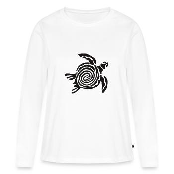 Schildkroete - Frauen Premium Bio Langarmshirt - Weiß - Vorne - Julia (174cm)