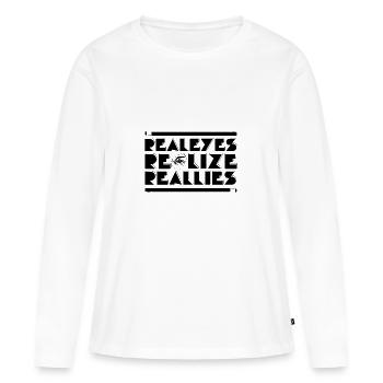 De vrais yeux réalisent de vrais mensonges - T-shirt manches longues Premium bio Femme - blanc - Devant - Julia (174cm)