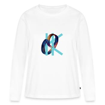 D'accord - T-shirt manches longues Premium bio Femme - blanc - Devant - Julia (174cm)