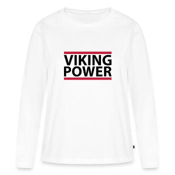 Viking Power - T-shirt manches longues Premium bio Femme - blanc - Devant - Julia (174cm)