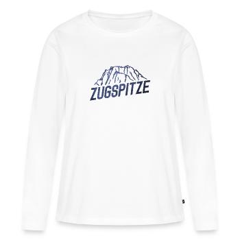 Berg Zugspitze - T-shirt manches longues Premium bio Femme - blanc - Devant - Julia (174cm)