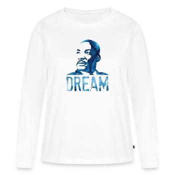 Martin Luther King Day - J'ai un rêve - T-shirt manches longues Premium bio Femme - blanc - Devant - Julia (174cm)