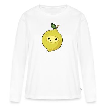 Comic Lemon Lemon - Women's Premium Organic Long Sleeve Shirt - white - Front - Julia (174cm)