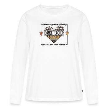 Reconnaissance de professeur de danse Cours de danse - T-shirt manches longues Premium bio Femme - blanc - Devant - Julia (174cm)