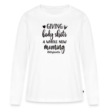 IUI Mama Intrauterine Insemination IUI Mutter - Frauen Premium Bio Langarmshirt - Weiß - Vorne - Julia (174cm)