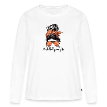 Grammy Grandma Par Basketteur Basketball Grammy - T-shirt manches longues Premium bio Femme - blanc - Devant - Julia (174cm)