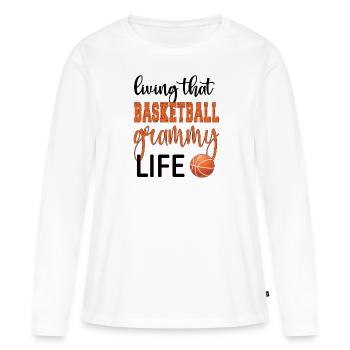 Grammy Grandma Par Basketteur Basketball Grammy - T-shirt manches longues Premium bio Femme - blanc - Devant - Julia (174cm)