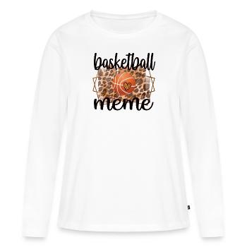 Meme Oma Von Basketballspieler Basketball Meme - Frauen Premium Bio Langarmshirt - Weiß - Vorne - Julia (174cm)