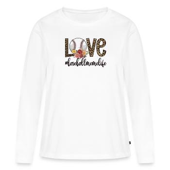 Meme Oma Eines Baseballspieler Baseball Meme - Frauen Premium Bio Langarmshirt - Weiß - Vorne - Julia (174cm)