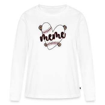 Meme Oma Eines Baseballspieler Baseball Meme - Frauen Premium Bio Langarmshirt - Weiß - Vorne - Julia (174cm)