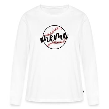 Meme Oma Eines Baseballspieler Baseball Meme - Frauen Premium Bio Langarmshirt - Weiß - Vorne - Julia (174cm)