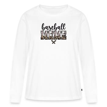 Meme Oma Eines Baseballspieler Baseball Meme - Frauen Premium Bio Langarmshirt - Weiß - Vorne - Julia (174cm)