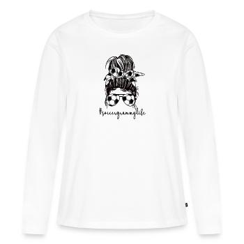 Grammy Grand-mère de joueur de football Grammy - T-shirt manches longues Premium bio Femme - blanc - Devant - Julia (174cm)