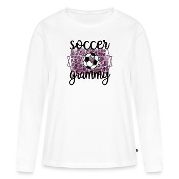 Grammy Grand-mère de joueur de football Grammy - T-shirt manches longues Premium bio Femme - blanc - Devant - Julia (174cm)