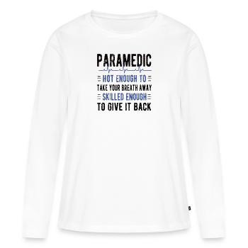 paramédical paramédical secouriste paramédical - T-shirt manches longues Premium bio Femme - blanc - Devant - Julia (174cm)